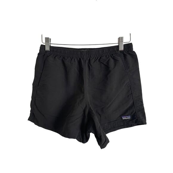 Patagonia Baggies Shorts Mens Small Black Nylon Swim Trunks Drawstring Pockets - Picture 1 of 14